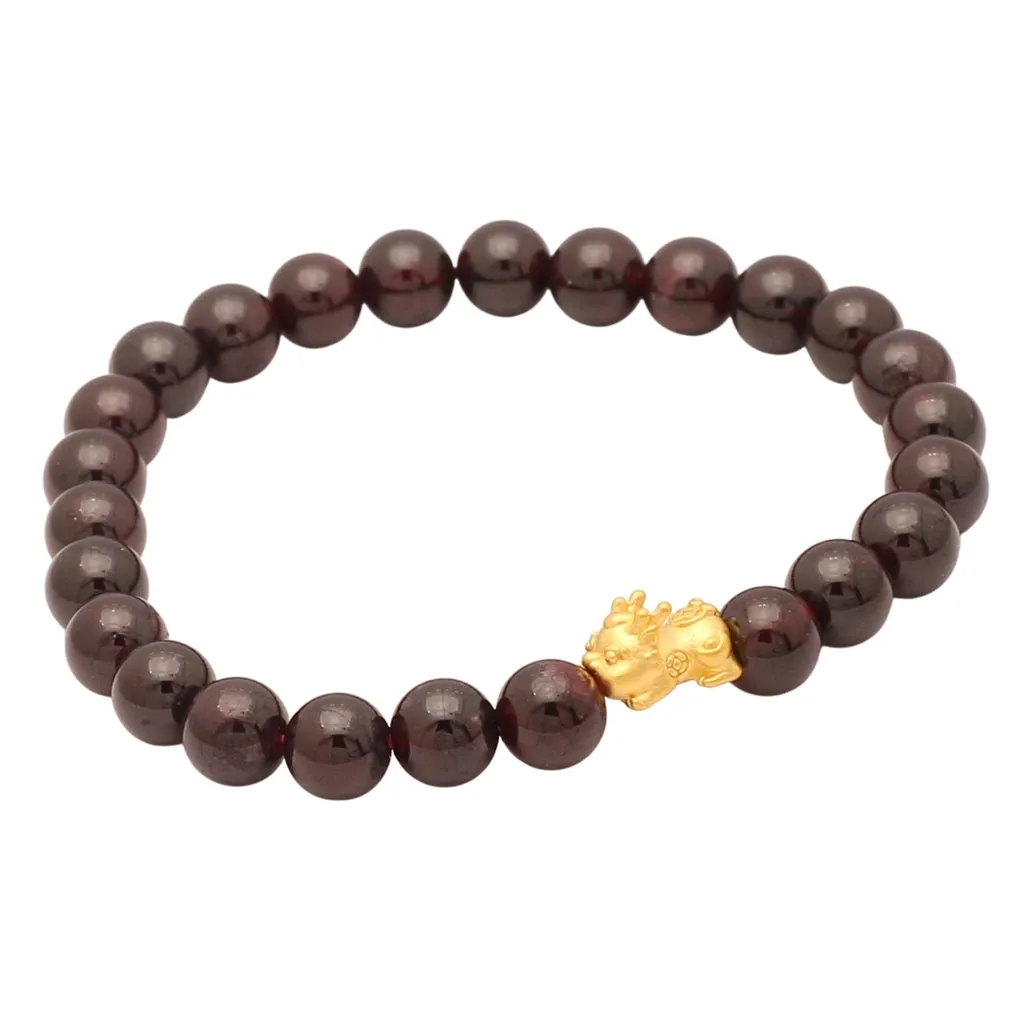 TAKA Jewellery 999 Pure Gold Mini Baby Pixiu Beads Bracelet