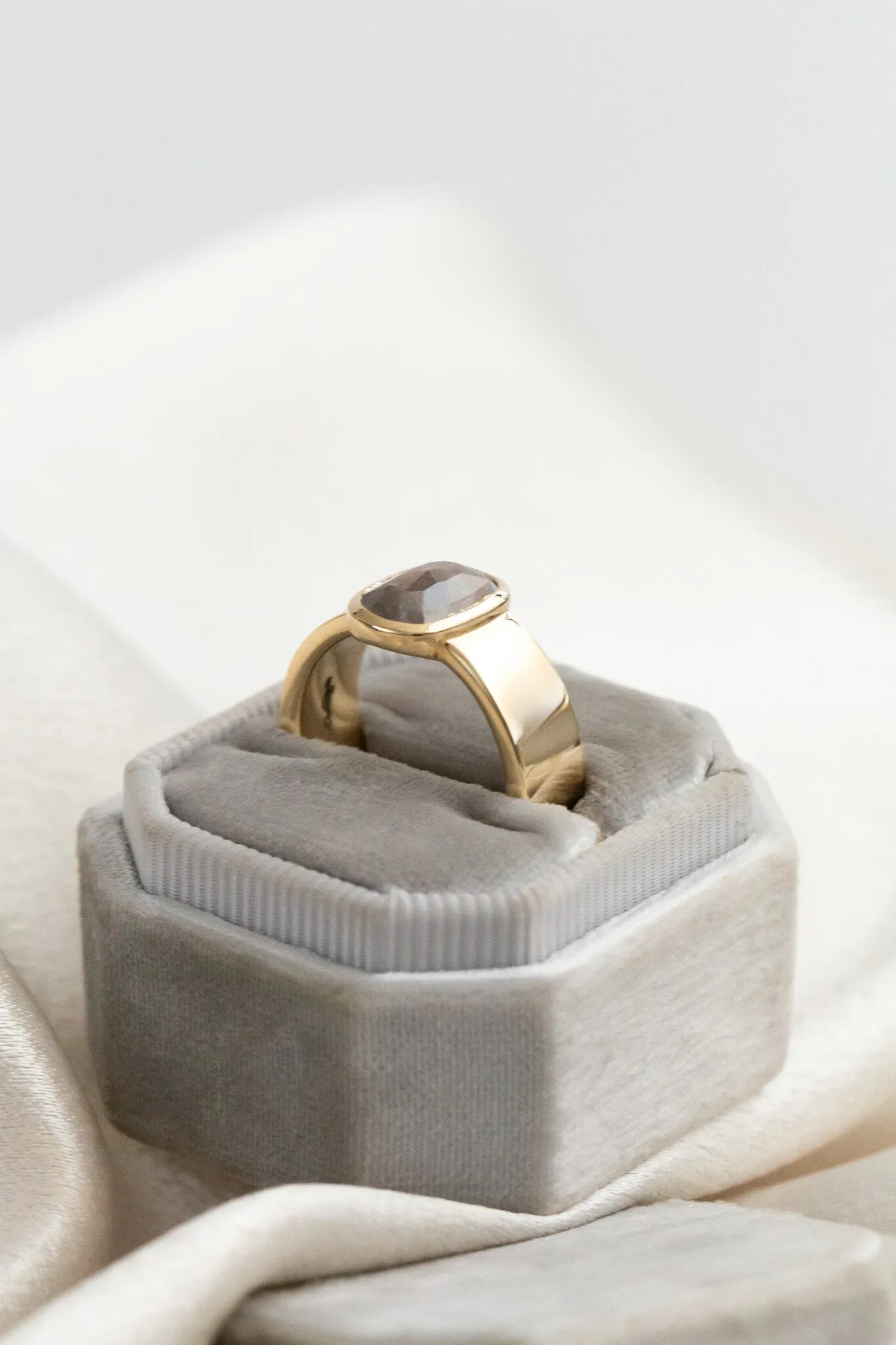 The Maya 2.04 ct Long Cushion Rustic Diamond Solitaire