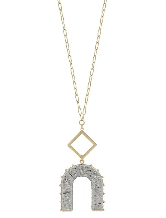 Threaded U Necklace