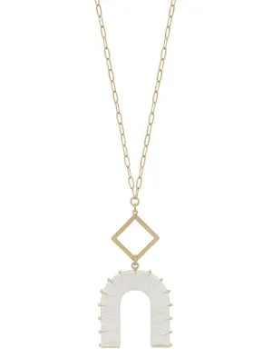 Threaded U Necklace