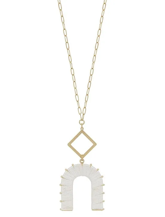 Threaded U Necklace