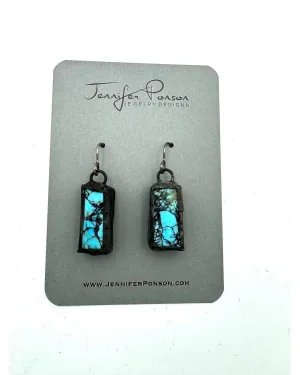Turquoise Matrix Earrings