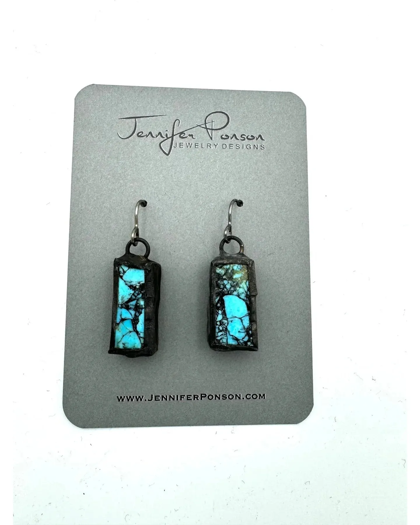 Turquoise Matrix Earrings