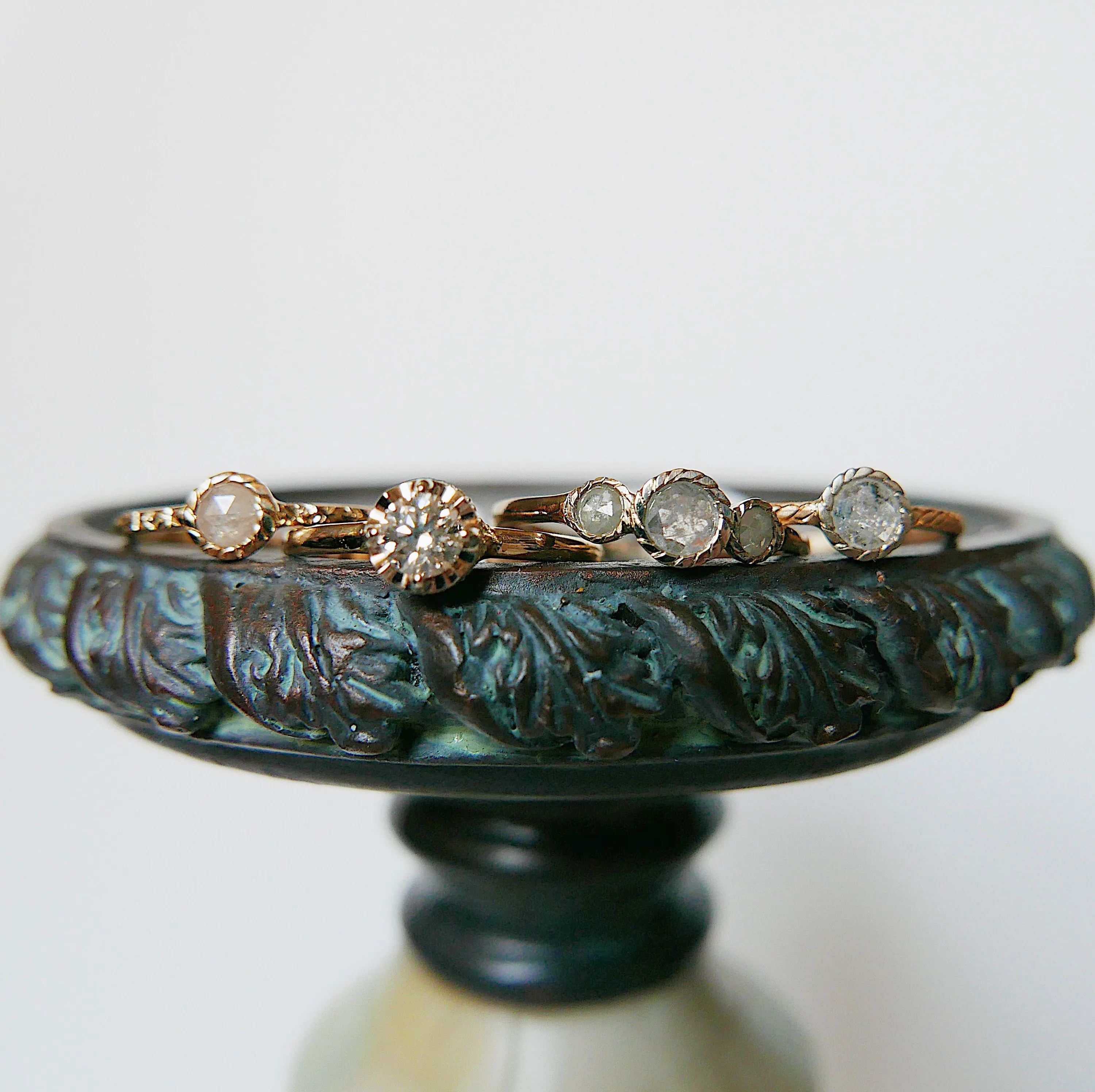 Twist Rustic Diamond Ring