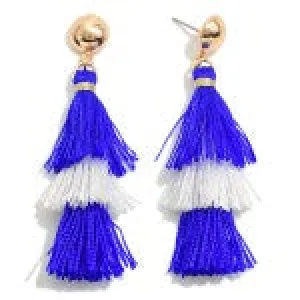 Two Tone Tassel Earrings