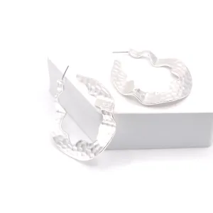 Wavy Metal Hoop Earrings