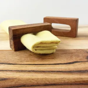 Wood Napkin Rings, 4pc